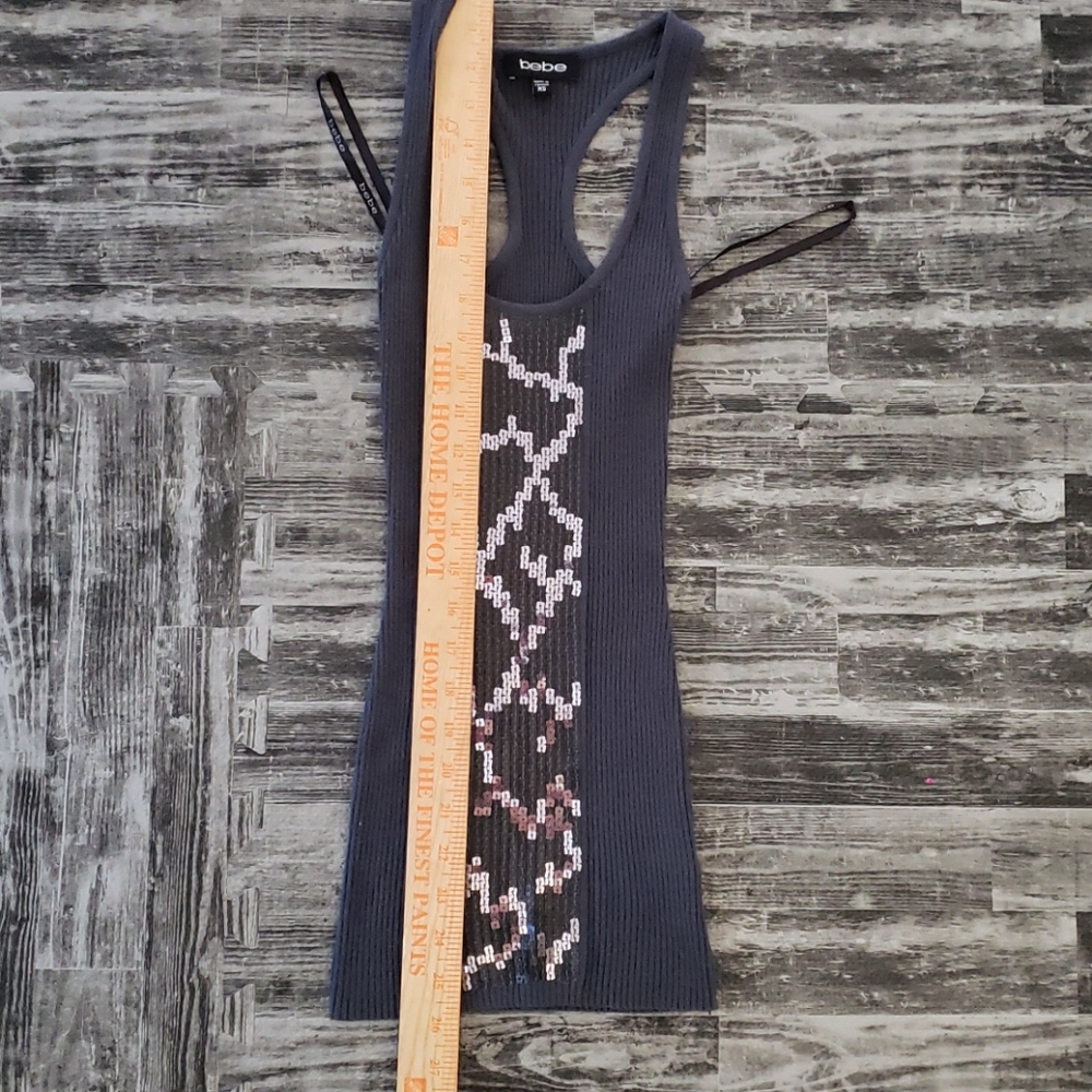 BeBe Ribbed Racerback ribbed Tank XS - Picture 7 of 10